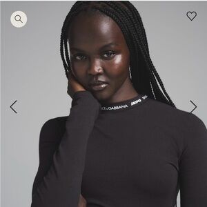 DOLCE&GABBANA X SKIMS COTTON JERSEY LONG SLEEVE T-SHIRT | ONYX. Medium